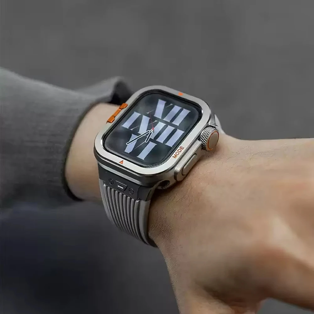 Enhanced Metal Protective Case for Apple Watch Ultra - Premium Aluminum Alloy Bumper Frame