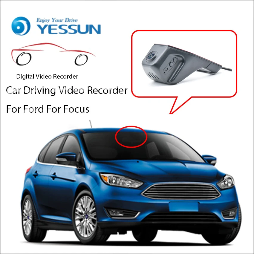 

YESSUN Car DVR Driving Video Recorder for Ford Focus Automotive Front Dash Camera HD 1080P Not Rear Back Camera