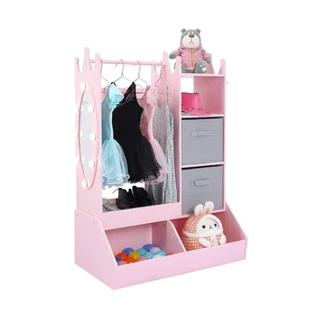 Kids Clothes Rack with Storage 1