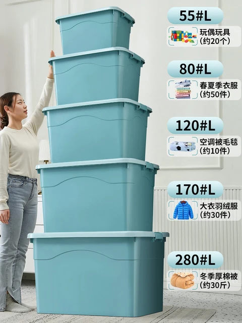 5 Colors Heavy Duty Containers Big Plastic Storage Box Organizer