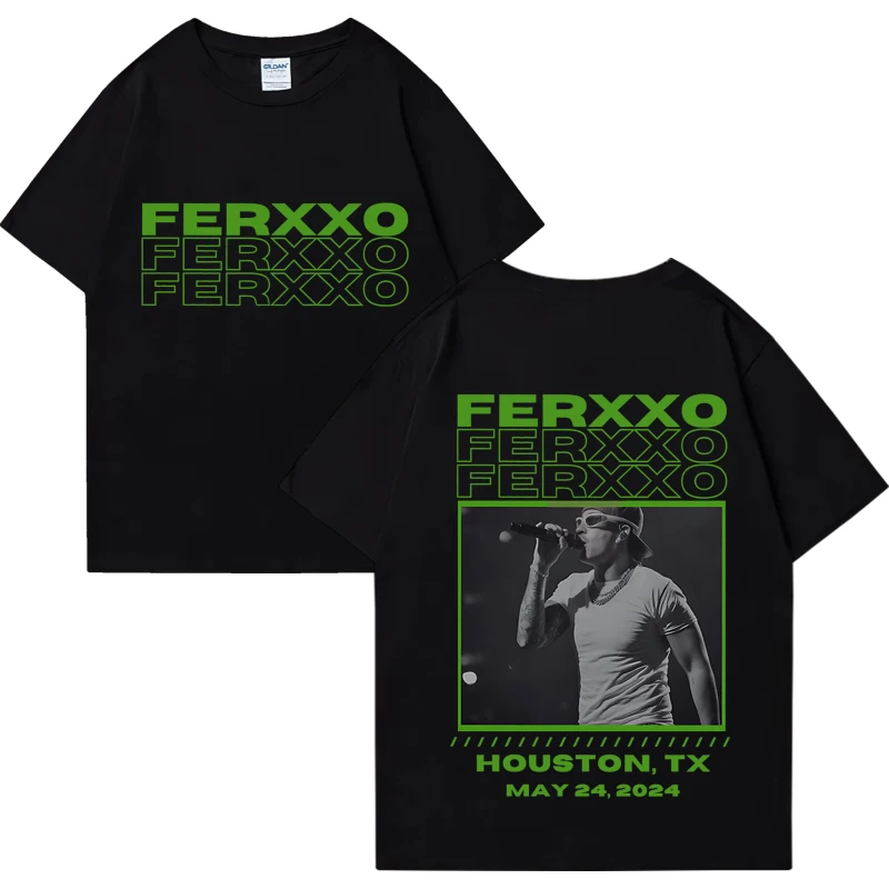 

Feid Ferxxo singer vintage 90s Concert print T shirt Men Women Hip Hop oversized streetwear Unisex Cotton short sleeve T-shirts