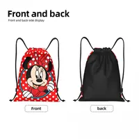 Custom Happy Minnie Mouse Drawstring Bag for Training Yoga Backpacks Men Women Cartoon Sports Gym Sackpack 2