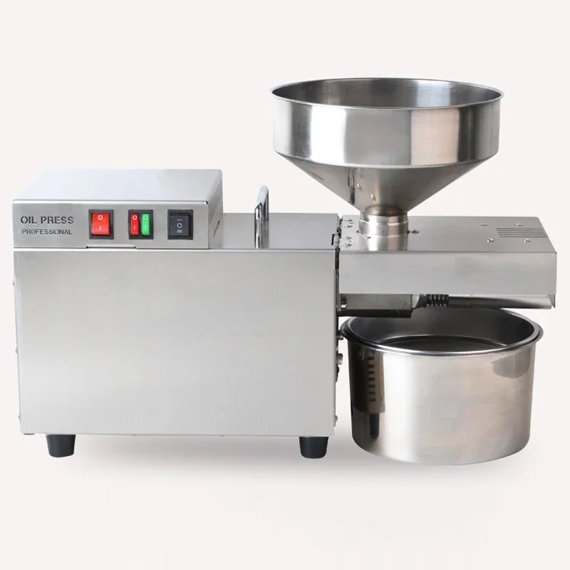 Medium-sized Commercial Oil Press Fully Automatic Cold and Hot Press Industrial Grade Electric Stainless Steel Oil Press S9 3