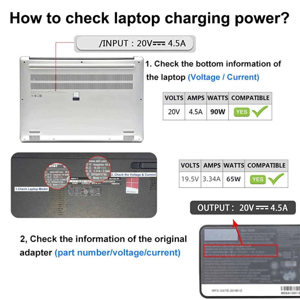 Universal Usb tipo c pd Conversor Cabo de Carregamento Portátil Cabo dc Adaptador de Alimentação para Dell Asus Lenovo Notebook Cabo de Alimentação - Imagem 2