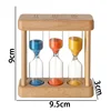 1/3/5 Minutes Modern Wooden Hourglass Sand Clock Mini Home Decoration Creative Timers Sandglass Kids Toothbrush Timer Timekeeper 6