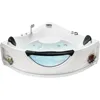 Spa bathtub, two person jet bathtub with water jet device, soaking bathtub with hydraulic massage and chromotherapy 1