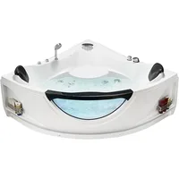 Spa bathtub, two person jet bathtub with water jet device, soaking bathtub with hydraulic massage and chromotherapy 1