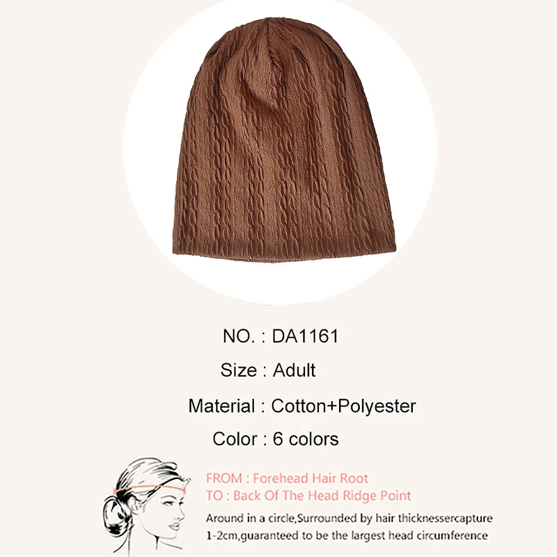 Geebro Women's Stripes Pattern Casual Hats Autumn Winter Soft Stretch Slouchy Cap Ladies Solid Color Skullies Beanies Gorros 6