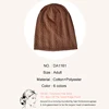 Geebro Women's Stripes Pattern Casual Hats Autumn Winter Soft Stretch Slouchy Cap Ladies Solid Color Skullies Beanies Gorros 6