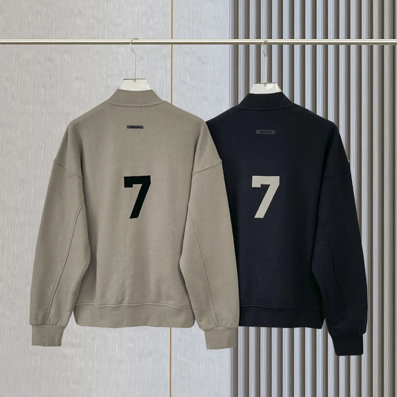 

Men Baseball Jacket Back Letter 7 Jackets Coat Oversized Unisex Streetwear Hip Hop Coat