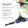 3/8" 9/12mm Garden Misting System Fitting Adjustable Brass Nozzle Atomizer Valve Tee Elbow Cross Quick Connect Adapter PE Tubing 6