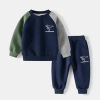 Frühling/Herbst Kinder Set, Patchwork 2-teilig Dino