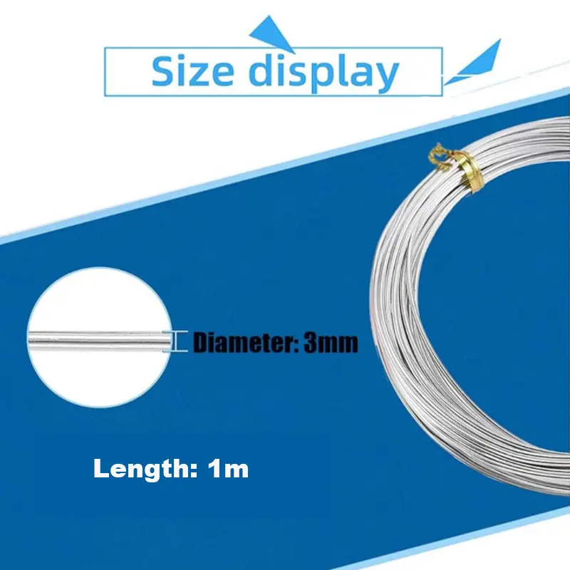 New 1pcs 1-100 Meters 304 Stainlessy Steel Soft/hard Wire Diameter 0.02-3mm Single Strand Lashing Soft Iron Wire Rustproof - Image 6