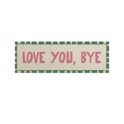 Love You Bye Minimalist Love Quote Canvas Poster - Valentine's Day Home Decor Wall Art - 40x120cm - unframed (VA1668)