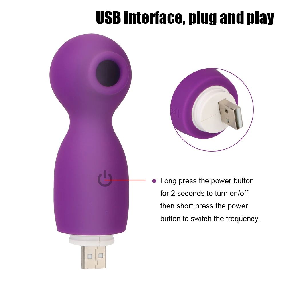 Clitoral Sucker Vibrator 7 Modes Rechargeable Sex Stimulator_voghion.com