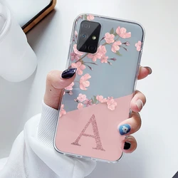 Luxurious Transparent Soft Slim Clear Bumper Case with A-Z Letters Back Cover for A71 4G (Ktm-zmtah01)