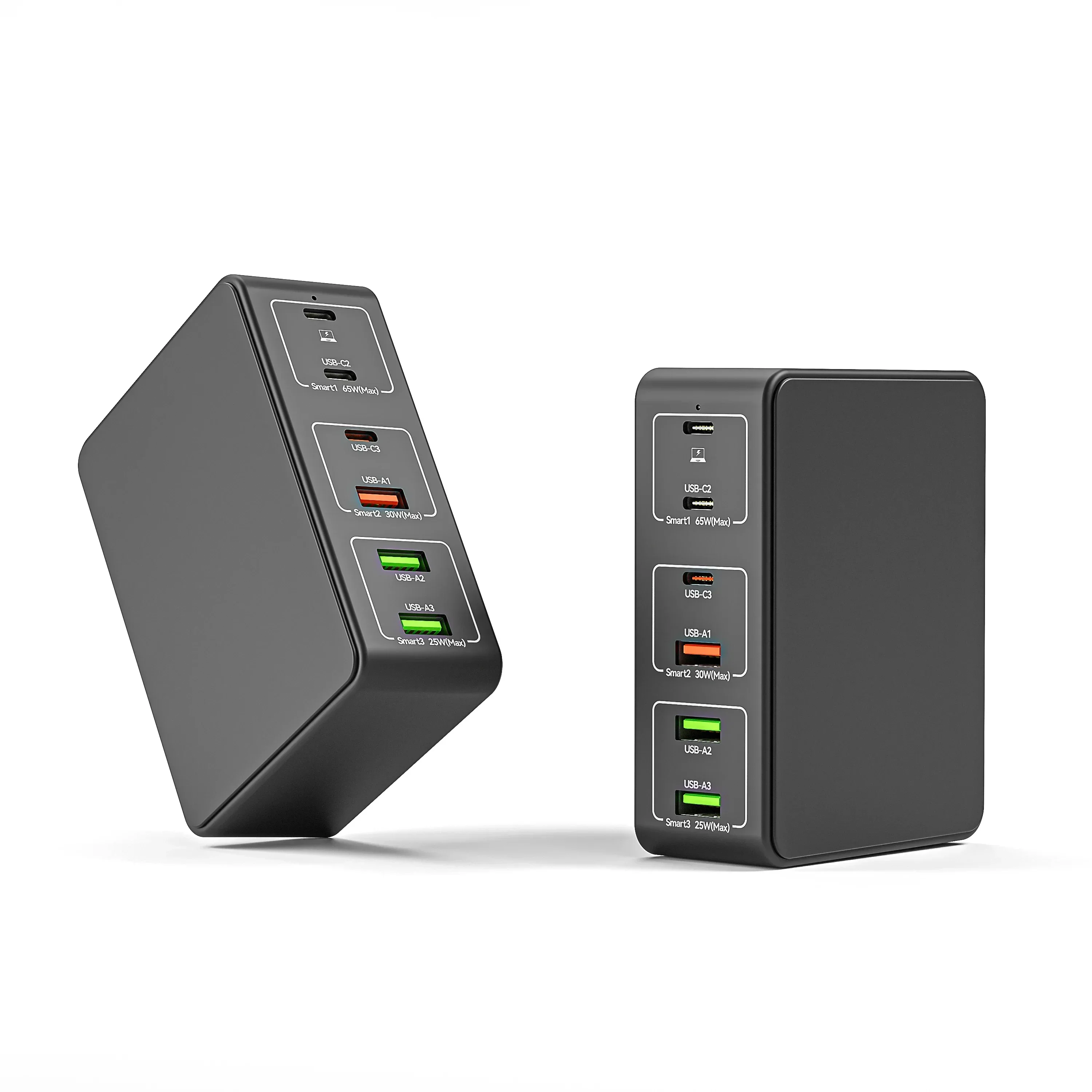 Gan 120W Charger Station 6-Port Charge 3C+3A QC3.0 PPS PD 65W For iPhone Samsung Xiaomi Smartphone Laptop Desktop Fast Charging