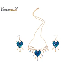 3pieces/Set Necklace Earrings Jasmine Cosplay Accessory Jewelry Resin Pendants Jasmine Cosplay Jewelry Women Gift Halloween Gift