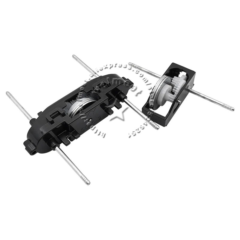 1x 2mm Knurled Shaft Inertia Gearbox Single/Double Output for DIY Toy Cars & Robots Components