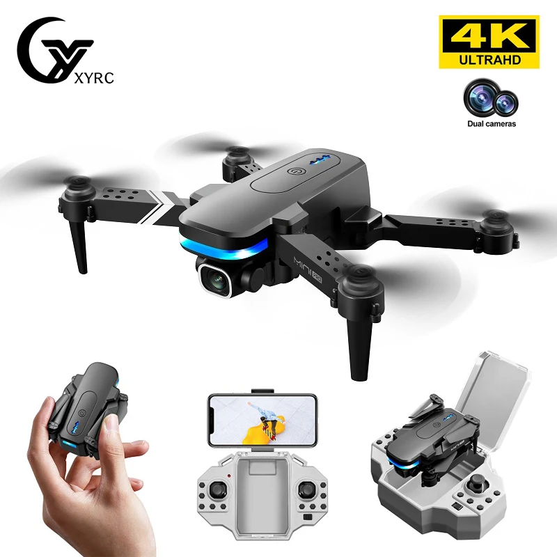 

2023 New KY910 Mini Drone with Dual Camera 4K HD Wide Angle Wifi FPV Professional Foldable RC Helicopter Quadcopter Toys Gift