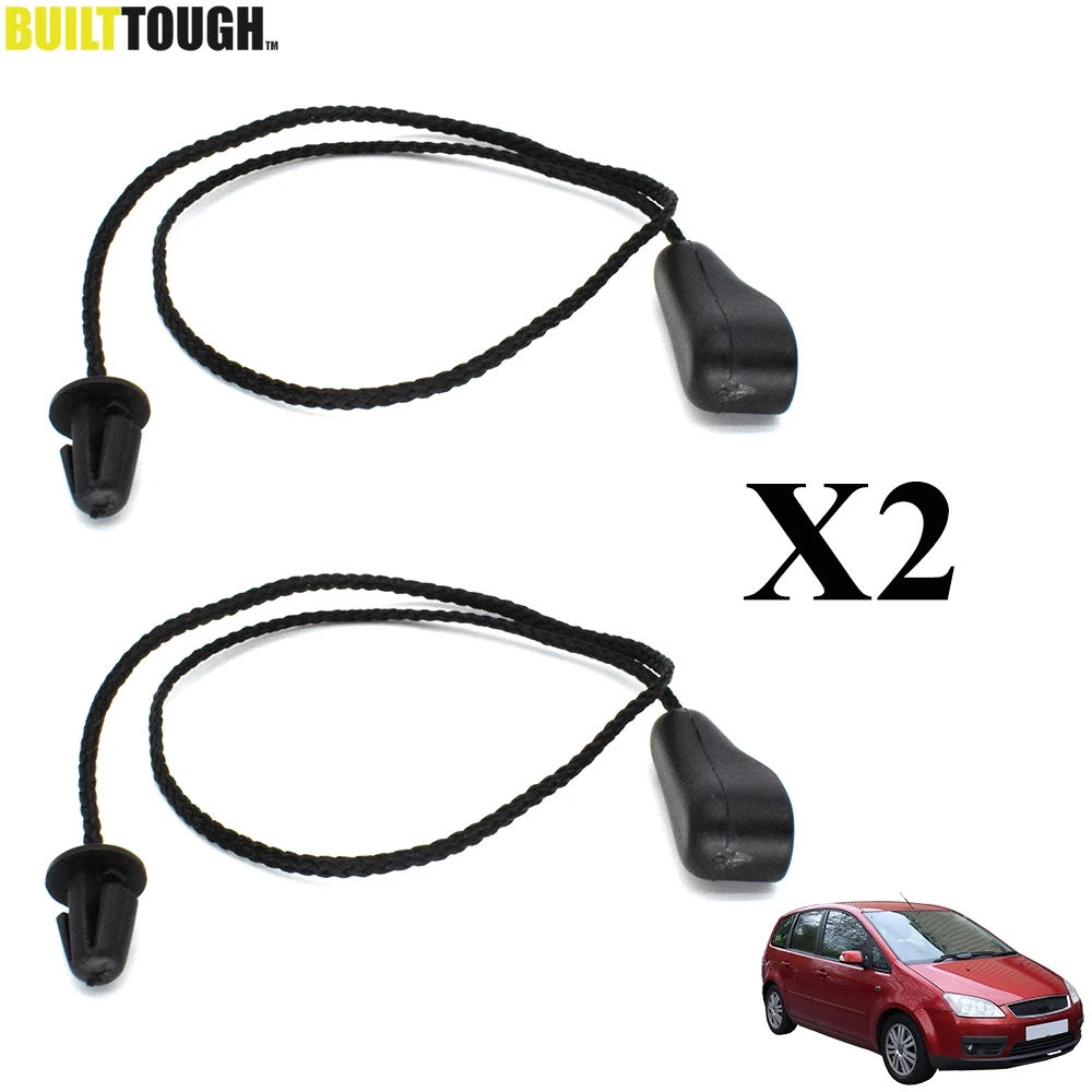 Pair Rear Trunk Shelf Parcel String Strap Cord Tonneau Tray Load Cover Lift Clips 2005 2006 2007 2008 For Ford C-MAX 2004-2010