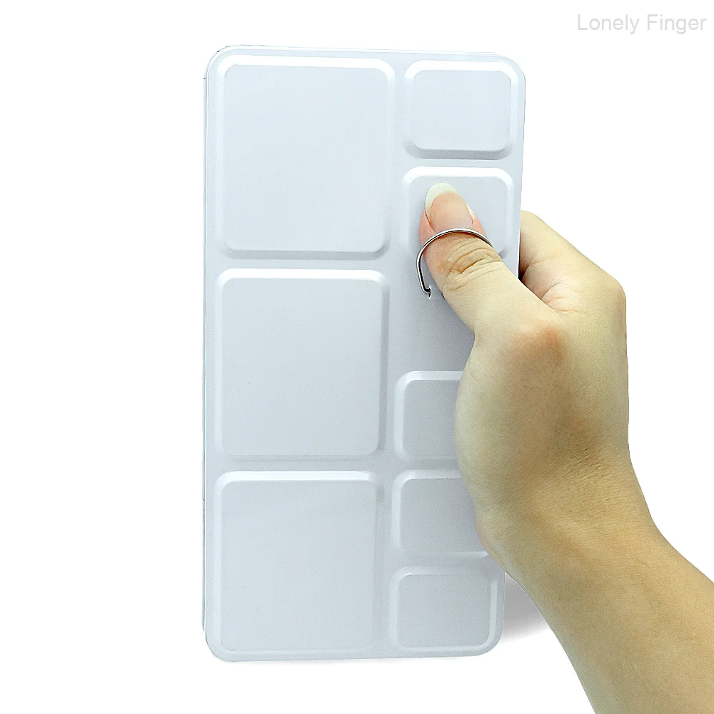 빈 여행용 수채화 팔레트, 구아슈, 스튜디오 및 야외 페인팅용 52/28 플라스틱 그리드 팬이 있는 수채화 틴 박스 팔레트