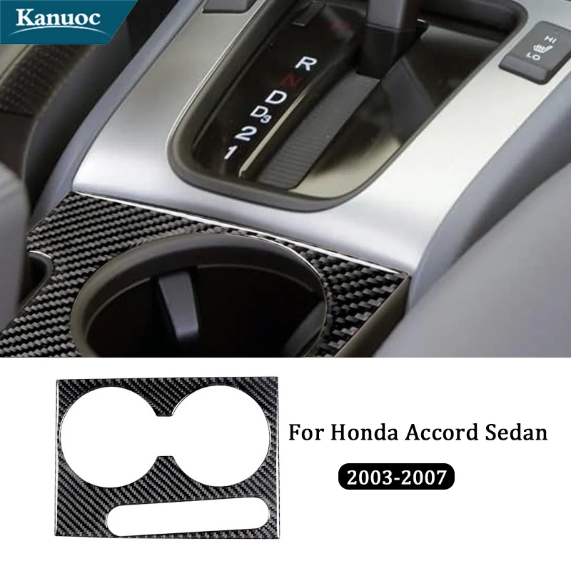 

Car Interior Decorative Accessories For Honda Accord Sedan 2003 2004 2005 2006 2007 Carbon Fiber Water Cup Holder Panel Stickers
