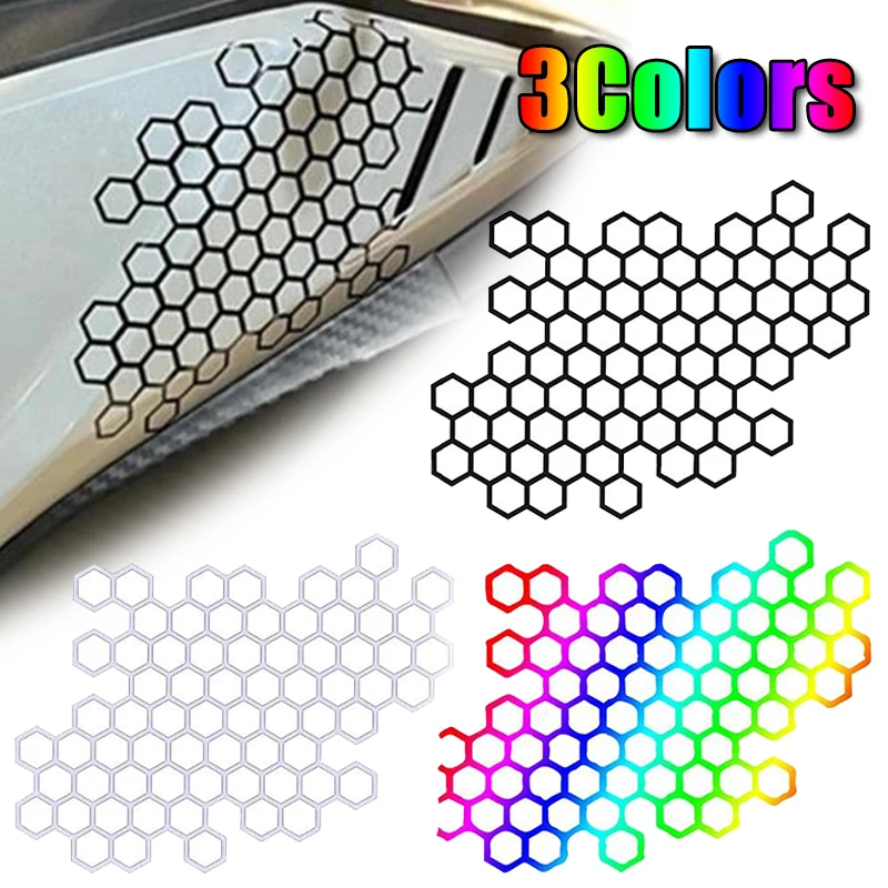 Motorcycle Honeycomb Stickers Motorbike Dust-proof Anti-Scratch Waterproof Decoration Decals Sticker Moto Accessories 3 Colors motorcycle helmet lock anti theft tamper proof helmet security lock for motorbike scooter street bike secures helmet