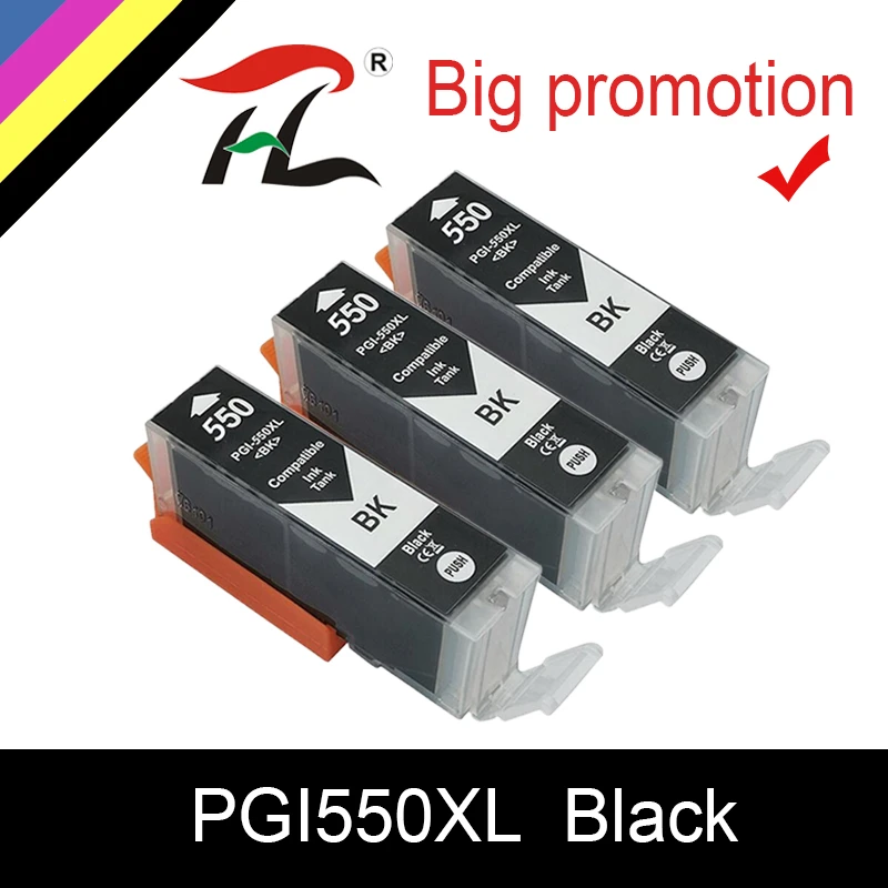 Nero Pgi550 Xl Compatibile Canon Cli 551 Igp 550 Cartuccia Di Inchiostro Per Pixma Ip7250 Ix6850 Mg5550 Mg5650 Mg6450 Mg6650 Mx725 Mx925