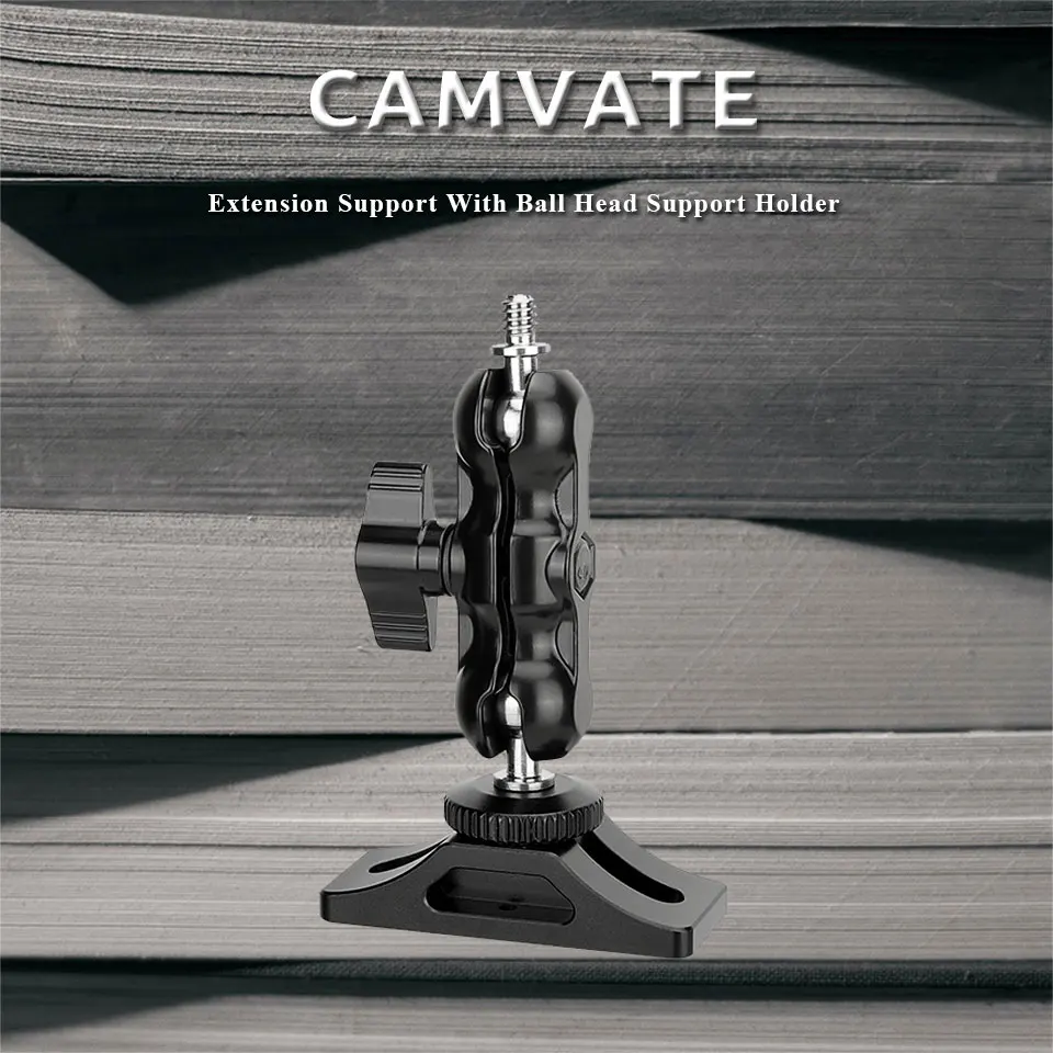 Extension Support With Ball Head Support Holder & 1/4"-20 Threaded For BlackMagi