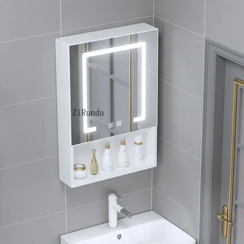Nordic Style Smart Bathroom Cabinets Fashion Antifog Large Capacity Mirror Cabinet Simple Home Furniture Armario Bano