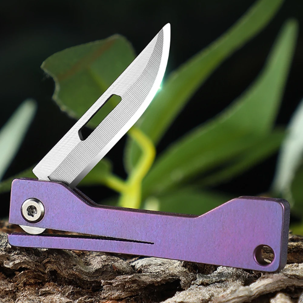 TC4 Mini Coltello Pieghevole In Lega Di Tanio EDC - Foto 8