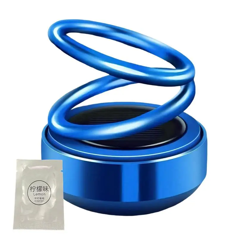 Solar Energy Car Aromatherapy Air Freshener Double Ring Rotary