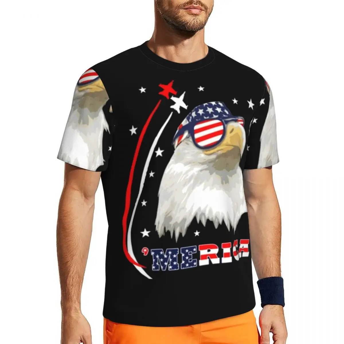 Футболка с надписью «Proud Bald Eagle»