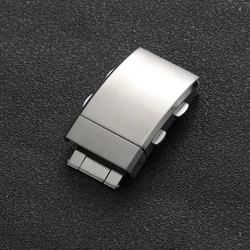 Premium Stainless Steel Adjustable Watch Clasp - Extendable Metal Buckle - 22mm (Silver)