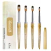 4pcs Kolinsky Acrylic Nail Brush Good Quality Nail Art Mink Brush Wood Handle Gel Builder Manicure Brush Drawing Tools 1