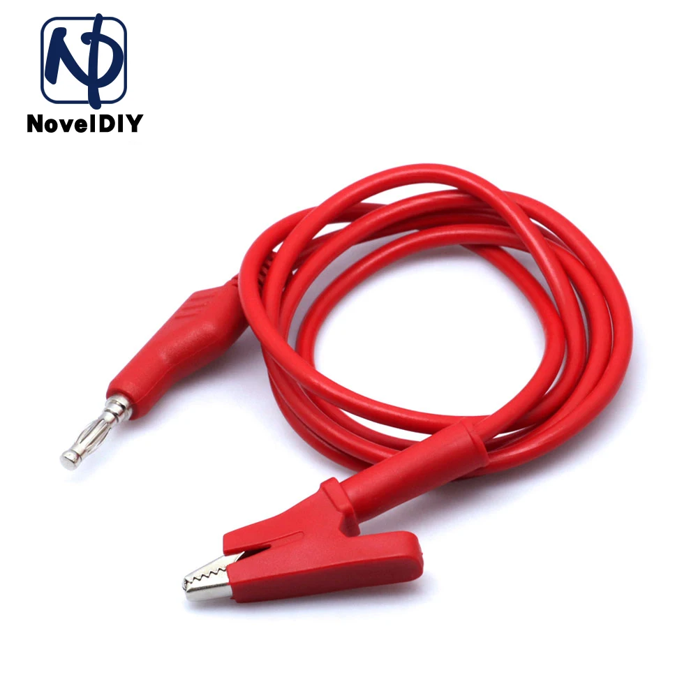 Double End Test lead Wire Line electrical Voltage 4mm Banana Plug Alligator Clip Crocodile 15A multimeter DIY Test Wires 1M alligator clips electric test clamp test clip