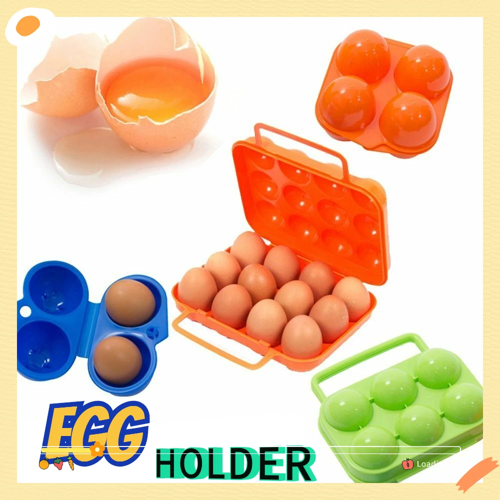 

Outdoor Folding 12 Grid Egg Box Outdoor Camping Portable Egg Box with Handle, Anti Squeeze, Buffering, and Anti Crushing Egg Box