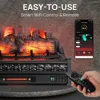 Flame 30 in.WiFi Infrared Quartz Electric Fireplace Log Heater with Sound Crackling,Realistic Pinewood Logs,Remote Control 3