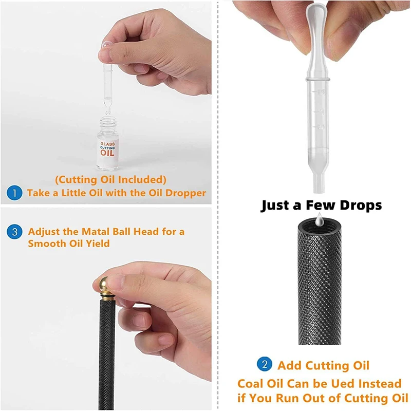 Diamond Glass Cutter Professional Manual Glass Floor Tile Cutter Tool 2-20mm Cutting Tools Construction Tools Set 6PCS glass cutter tile glass cutter tile cutting tool