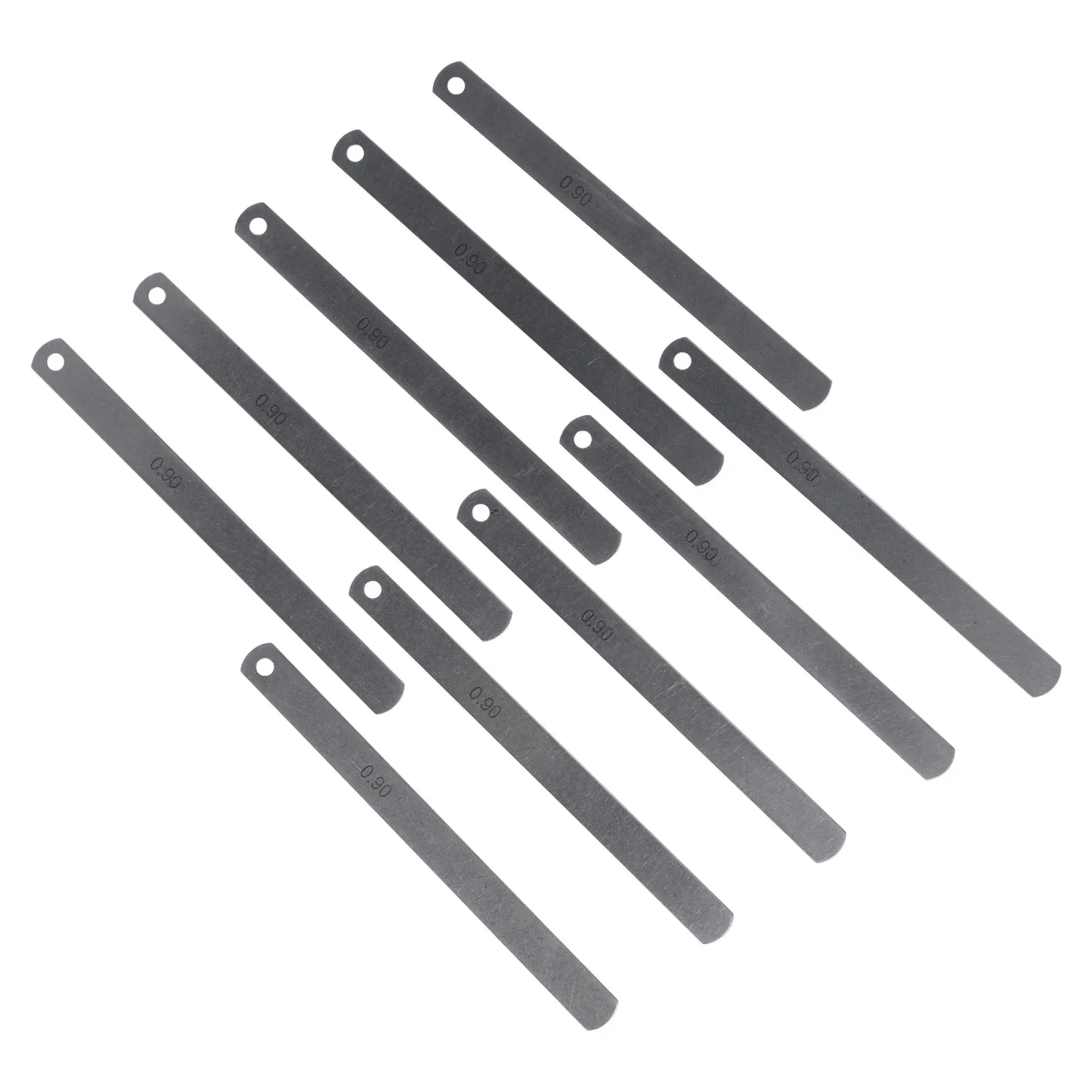 10 Blades Metric Steel Feeler Gauge 0.9mm Thickness Filler Gauge Offset Valves For Measuring Valve Clearances Guitar Setup