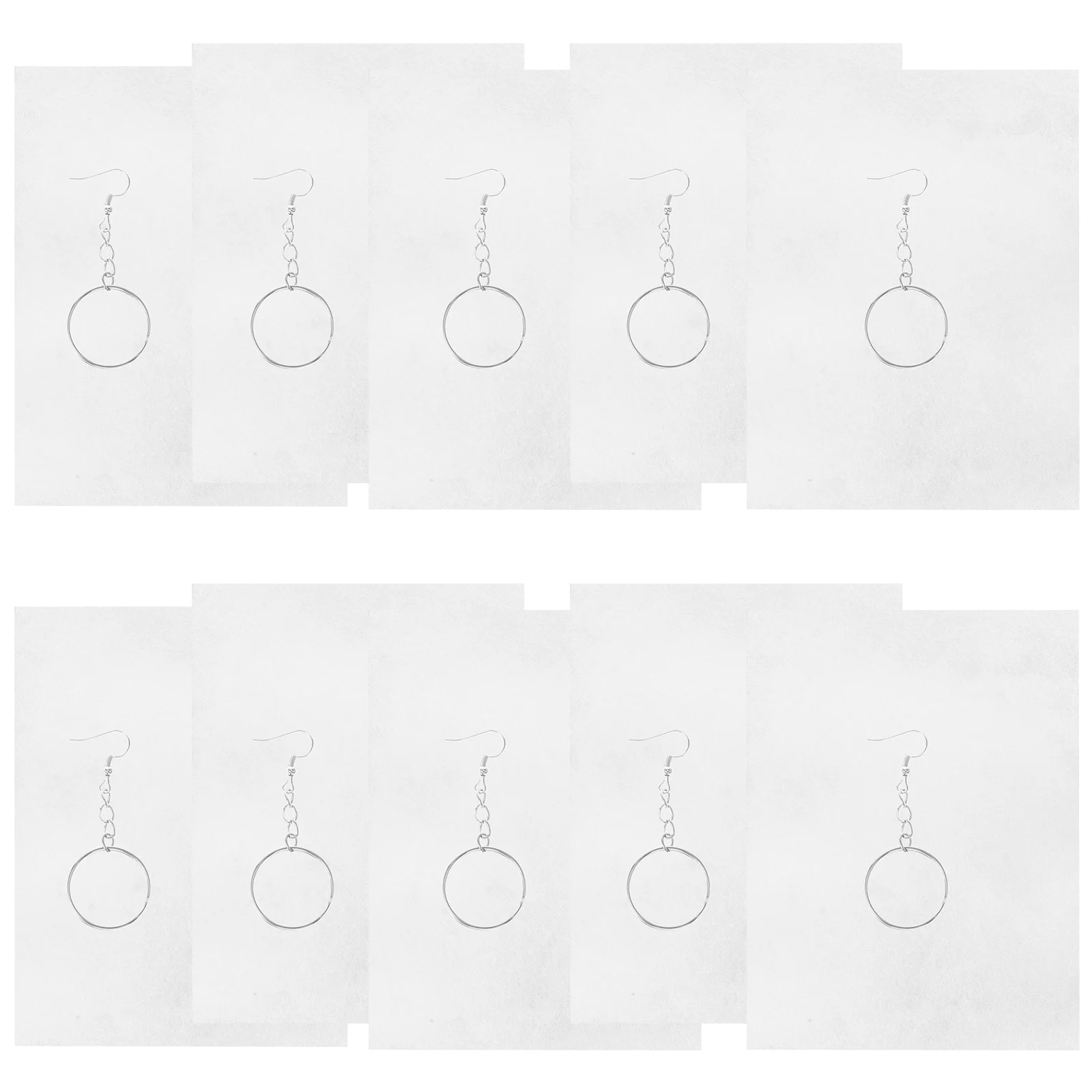 

10 Sheets Heat Shrink Sheets Pack Shrinky Crafts Set Blank Film Paper with 10PCS Key Chains Ear Hooks Accessories for DIY