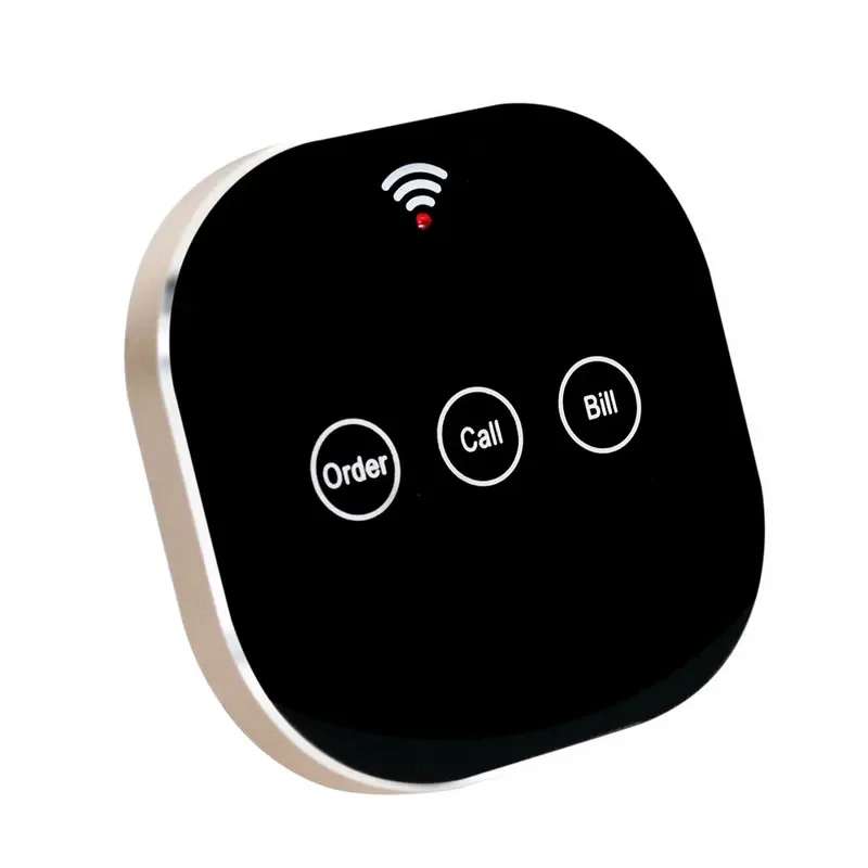QWICALL Rechargeable Wireless Calling System Touch Sensitive Call Button Bell for Restaurant, Bar, Cafe, Hospital, Clinic