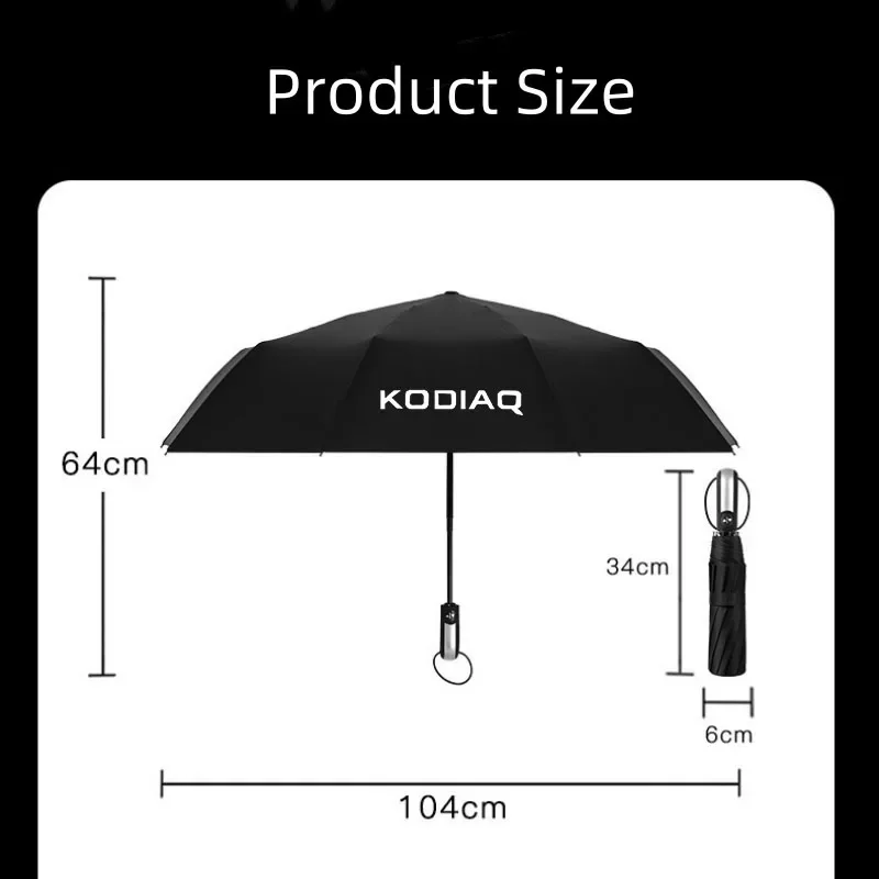 Car Automatic Folding Windproof Sunshade Umbrella For Skoda KODIAQ Auto Accessories
