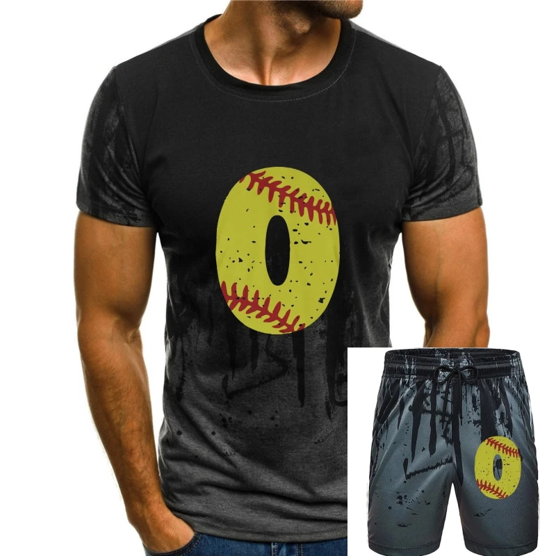 

Men t shirt Softball number 0 tshirts Women t-shirt