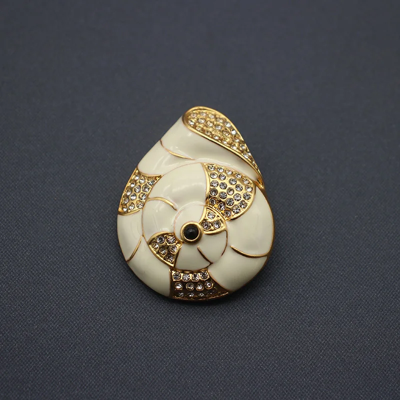 Vintage white enamel French romantic brooches and earrings popular in Europe and America