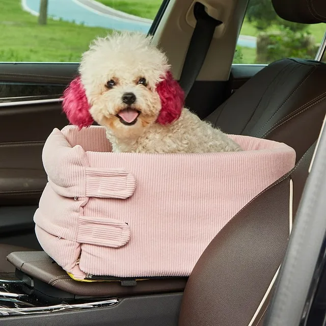 Dog Car Seat Bed Car Central Dog Car Seat Bed Portable Dog Carrier for Small Dogs Cats Safety Travel Bag Dog Accessories 2