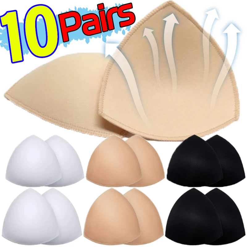 Invisible Triangle Sponge Push Up bra pads inserts bra insert pads Bra Pads Women Sexy Inserts Underwear Sponge Swimsuit Bikini Breast Enhancers Chest Cup Pads