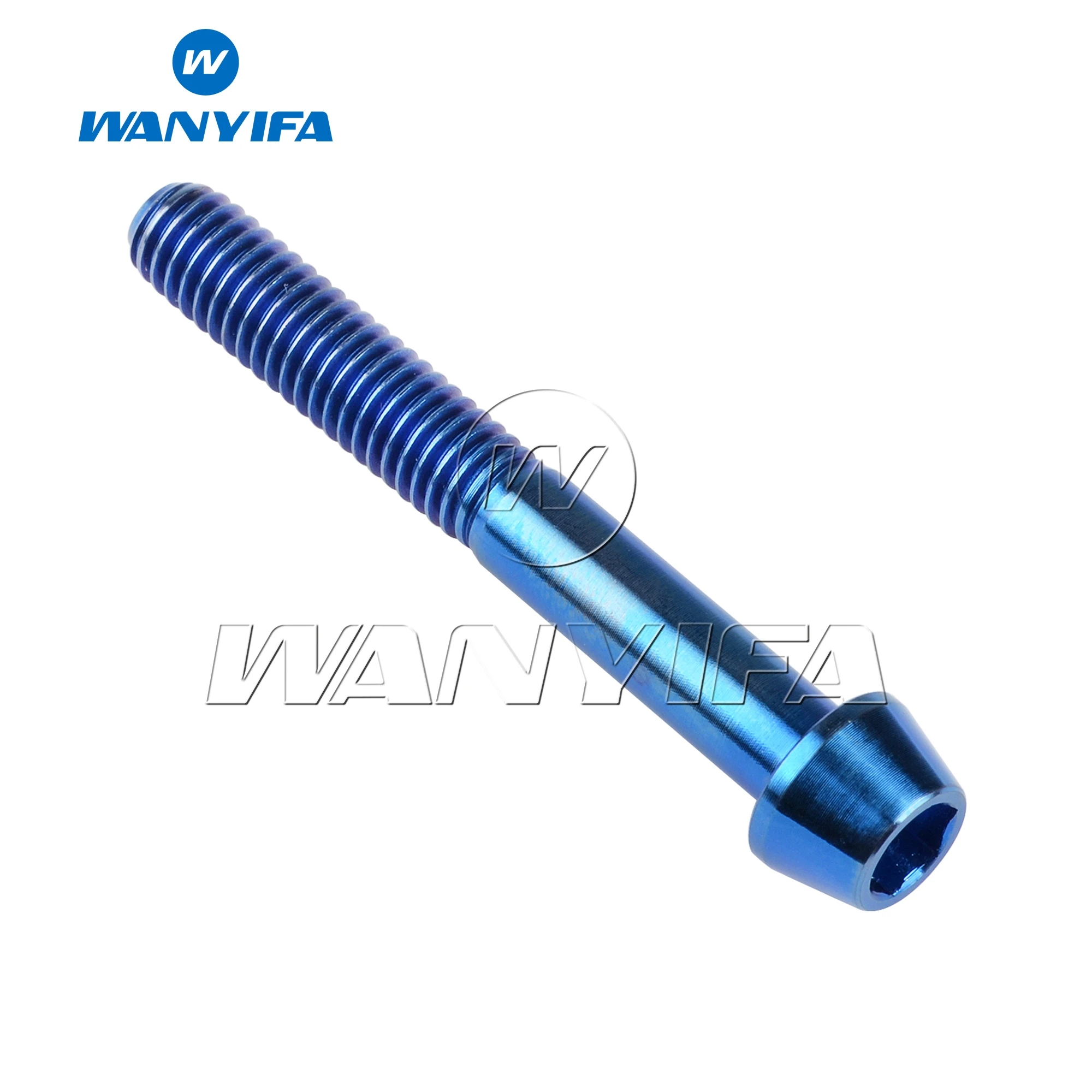 Titanium Bolts M6 x 10 15 16 18 20 25 30 35 40 45 50 55 60 65mm Allen Key Taper Head Bolt Screw for Bicycle Headset Brake