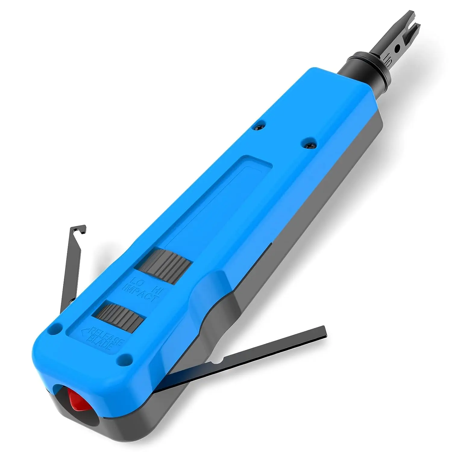 ZoeRax Punch Down Tool LEENUE 110 Ethernet Keystone Punch Tool with 110/66 Blades Blue ethernet punch tool